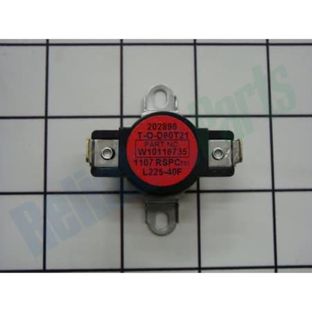 Whirlpool WPW10116735 Whirlpool Dryer High-Limit Thermostat WPW10116735